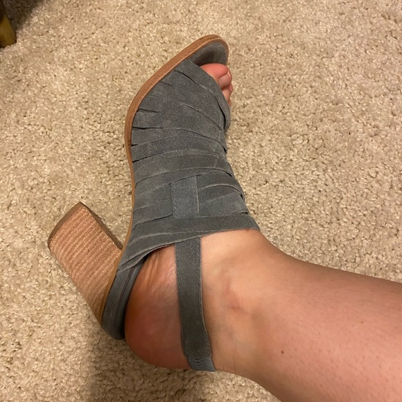 Matisse Blue Suede Slingbacks - Picture 2 of 7